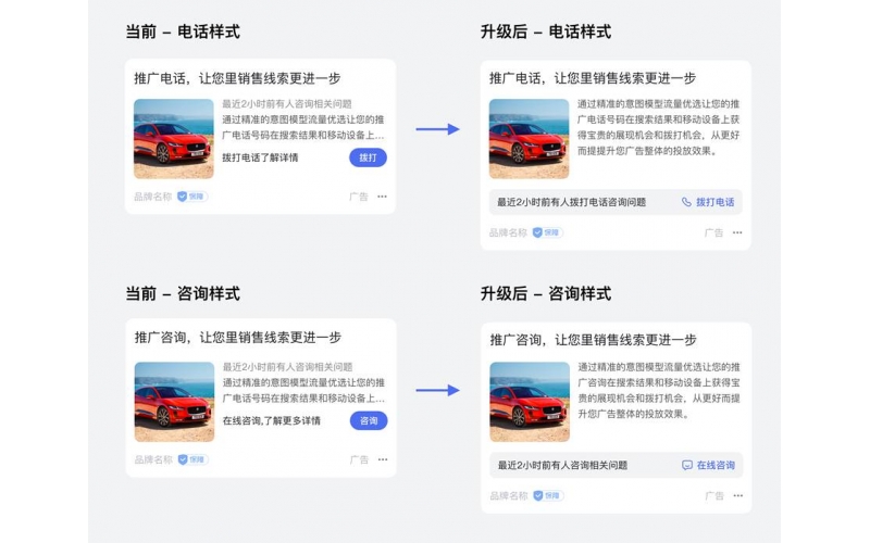 无锡百度公司：百度搜索推广电话&咨询组件创意样式升级